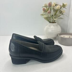 Dansko Danica Waterproof Burnished Leather Loafer Black Women 7.5/EU 38 Tried On